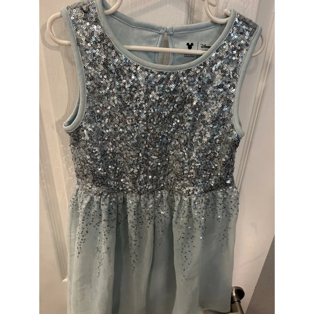 Disney Jumping Beans Dress‎ Blue Sequin Tulle Limited Edition Party Frozen 6X